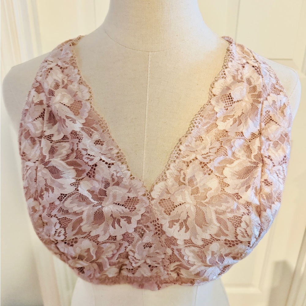 SOMA pink Embraceable Signature Bralette in Lace Bra XXL